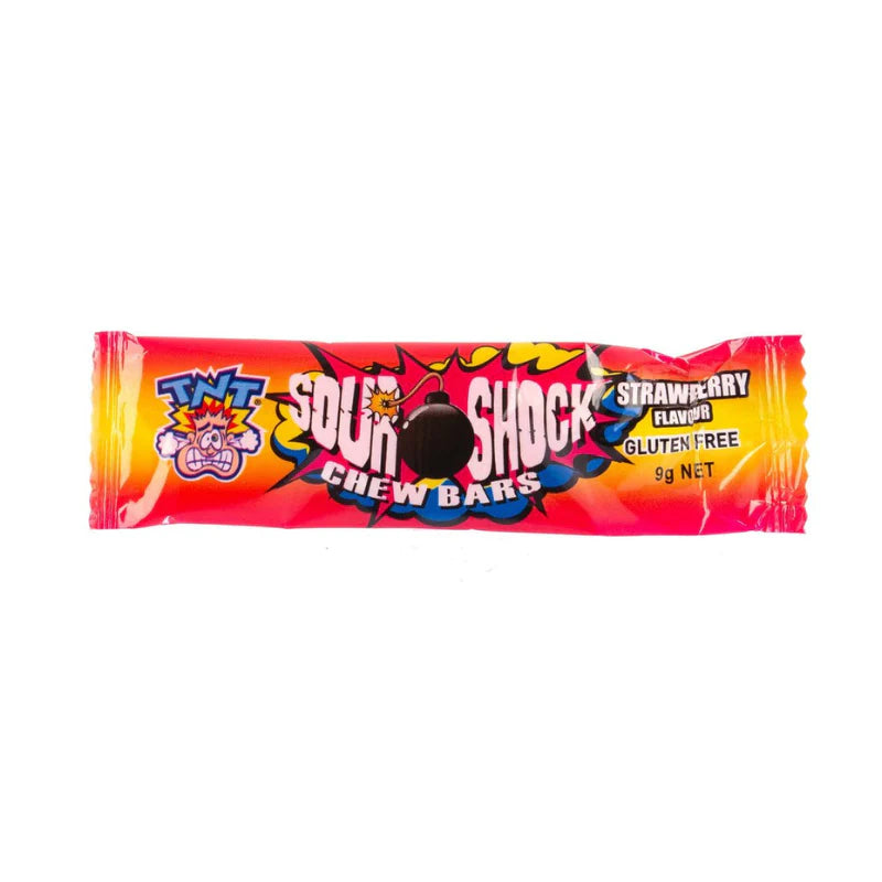 TNT Sour Shock Chew Bar - Strawberry